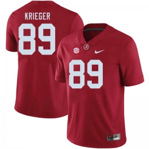 NCAA Men's Alabama Crimson Tide #89 Grant Krieger Stitched College 2020 Nike Authentic Crimson Football Jersey IR17H77LR